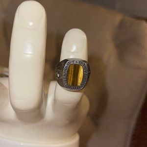 silodium Artcarved Tiger eye collage ring Devry